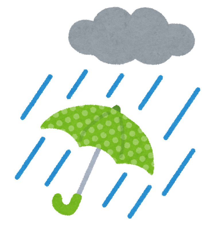 梅雨時期のお墓参りと雨
