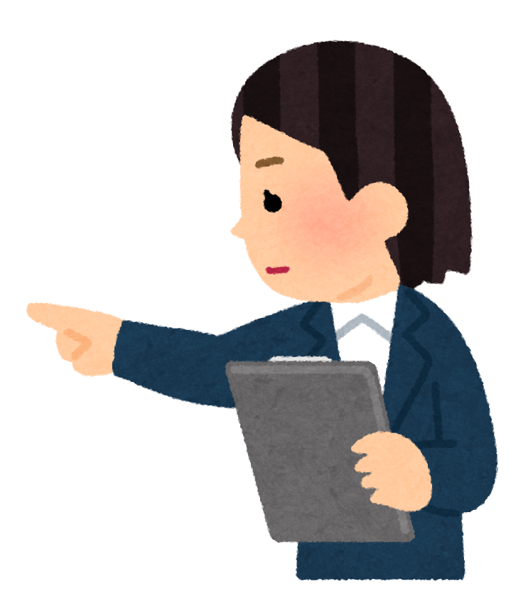 樹木葬の契約前にチェックリストで確認する人のイラスト