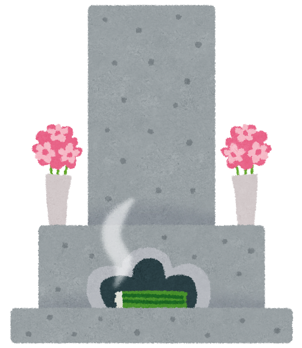 墓じまいで解体する前のお墓のイラスト